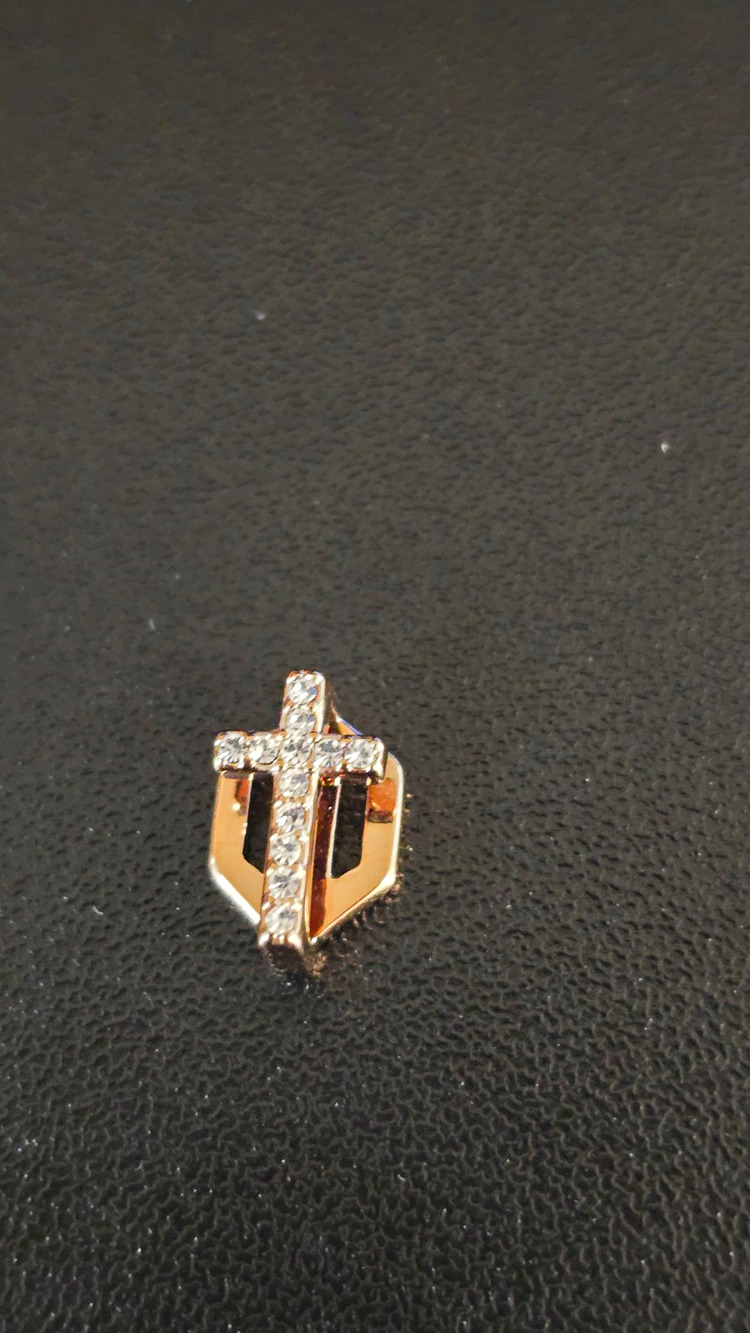 KEEP Collective "Cross Stone" Rose Quartz & Rose Gold Sliding Key Charm